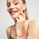 Black cord bracelet with a pearl